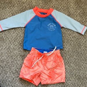 Baby Gap Boys Swim Trunks & Rashguard - 0-6 M